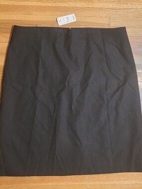 NWT Brooks Brothers Loro Piana Italian Wool Size 14 Classic Black Pencil Skirt